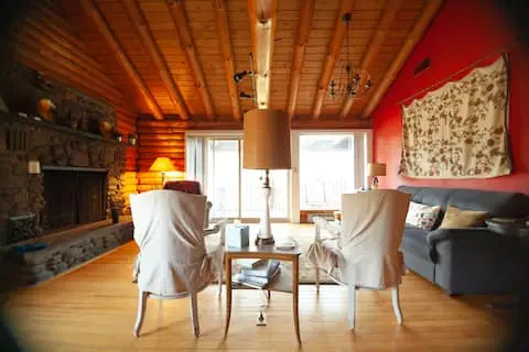 Photo 3 of 7 of Log Home With Fireplace & Outdoor Sauna