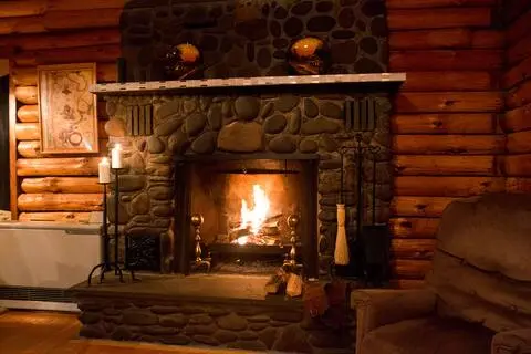 Photo 4 of 7 of Log Home With Fireplace & Outdoor Sauna