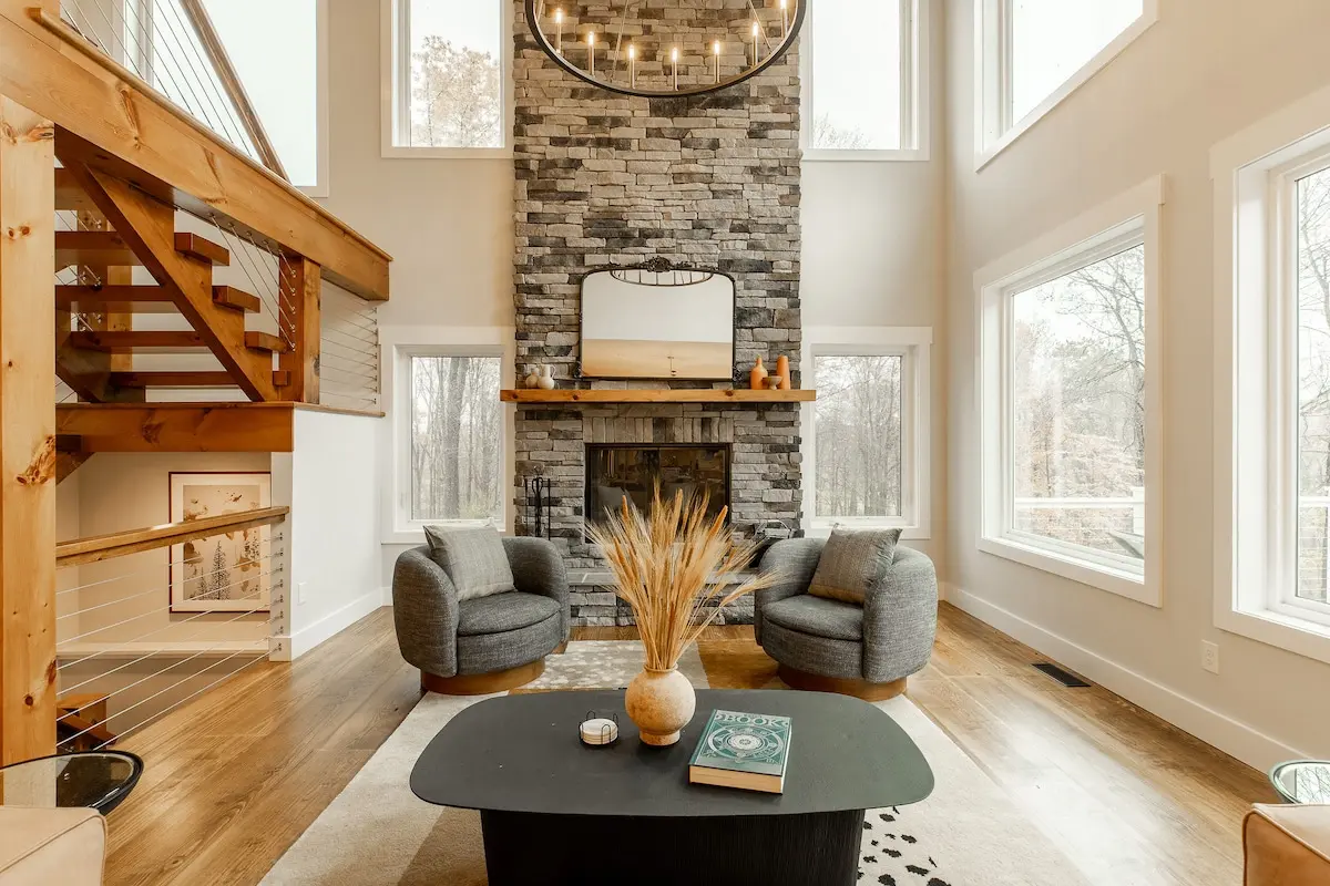 Photo 2 of 5 of Modern Barn with Stone Fireplace